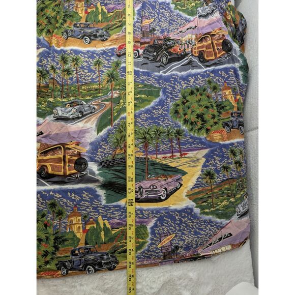 Vintage Reyn Spooner Shirt Mens 2XL Cars Hawaiian‎ Button Up Sport Hawaiian - Picture 6 of 8